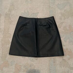 BB Dakota Black Leather Skirt